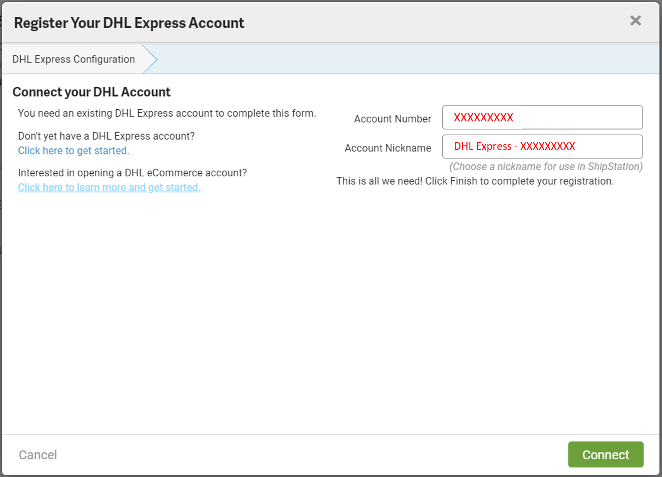 ShipStation Account Details